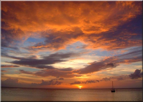 A sunset in the Honduras