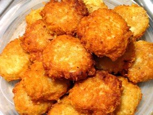 a plate of Parmesan potato cakes10