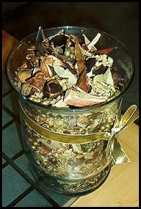 a jar of potpourri