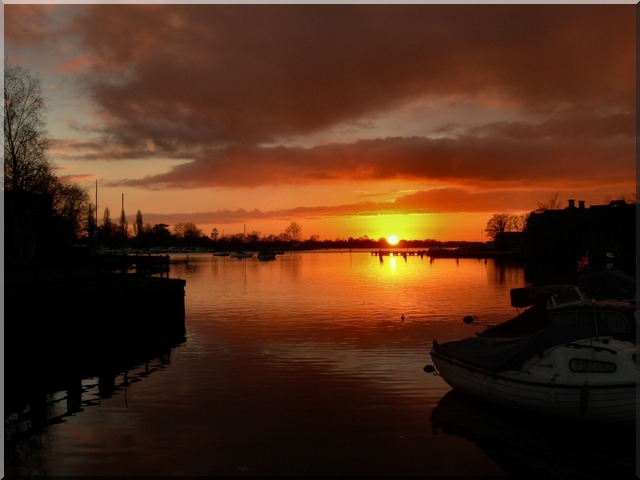 Sunset over Oulton Broads, Suffolk