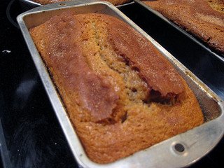 A freshly baked loaf of Amish friendship bread