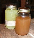 Apple pie moonshine in glass jars