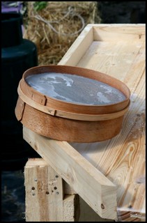 a chessel - a wooden mould for cheese