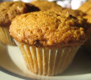 Chocolate chip pumpkin muffins