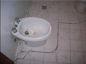 crack in bathroom