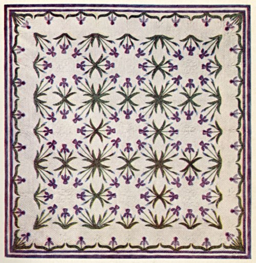 iris flower quilting pattern