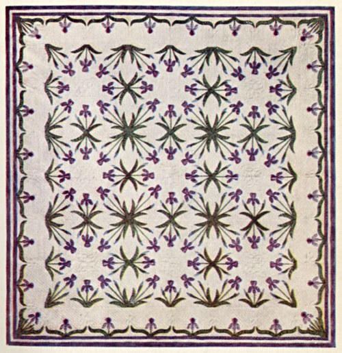 iris flower quilting pattern