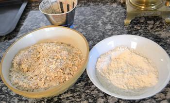 Measure out coconut and flour.