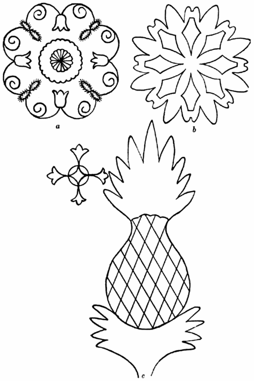 pineapple quilting pattern design
