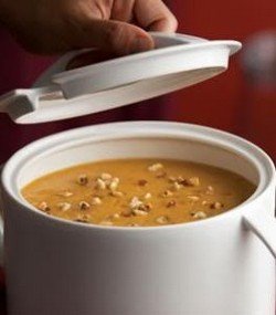 Pumpkin and walnut soup.