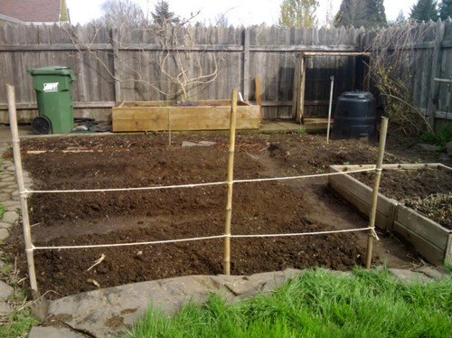 Soil preparation for vegetables.