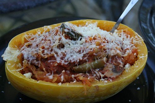 Spaghetti squash vegetarian recipe.